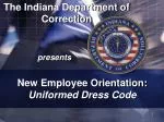 Uniformed Dress Code for New Employees - slide 1