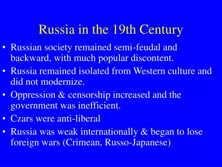 russia in the 19th century