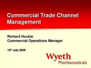Commercial Trade Channel Management