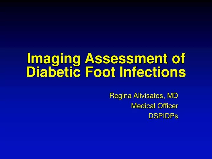 imaging assessment of diabetic foot infections