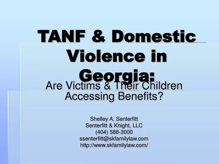 tanf domestic violence in georgia