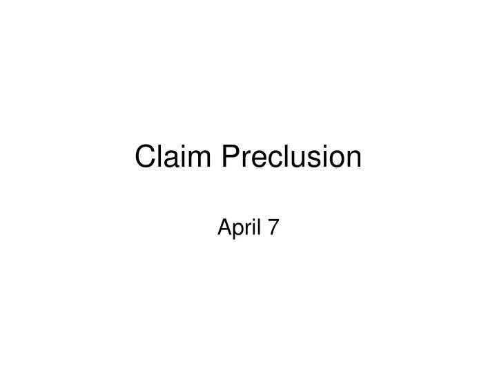 claim preclusion