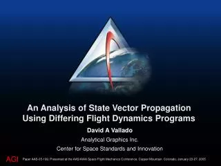 An Analysis of State Vector Propagation Using Differing Flight Dynamics Programs