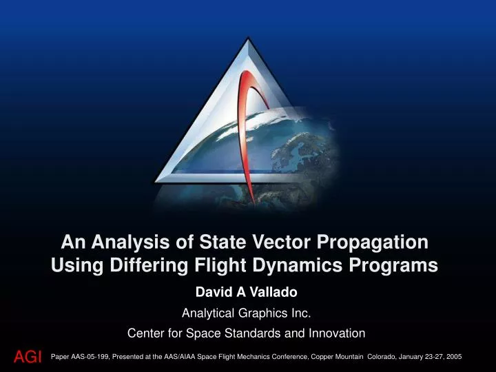 an analysis of state vector propagation using differing flight dynamics programs
