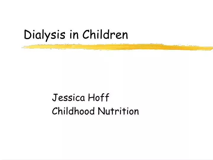 dialysis in children
