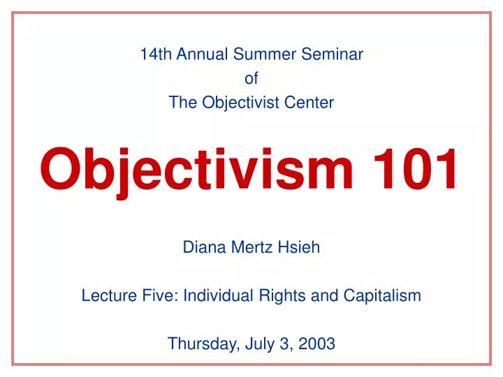 objectivism 101