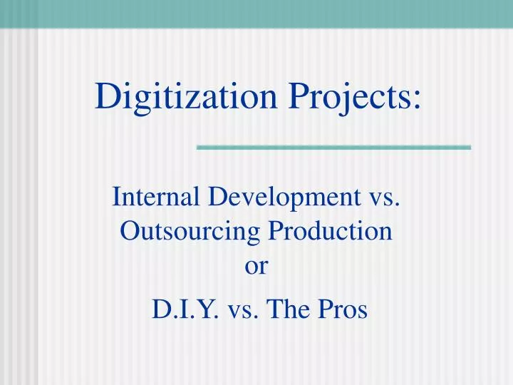 digitization projects