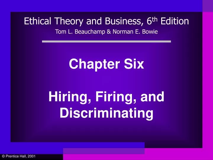 chapter six hiring firing and discriminating