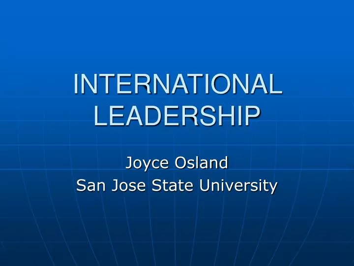 international leadership