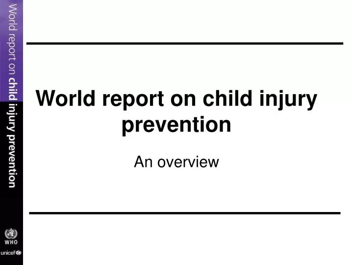 world report on child injury prevention