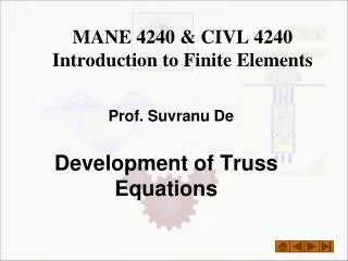 MANE 4240 &amp; CIVL 4240 Introduction to Finite Elements