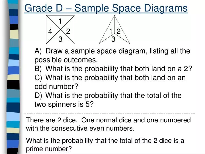 grade d sample space diagrams