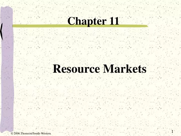resource markets