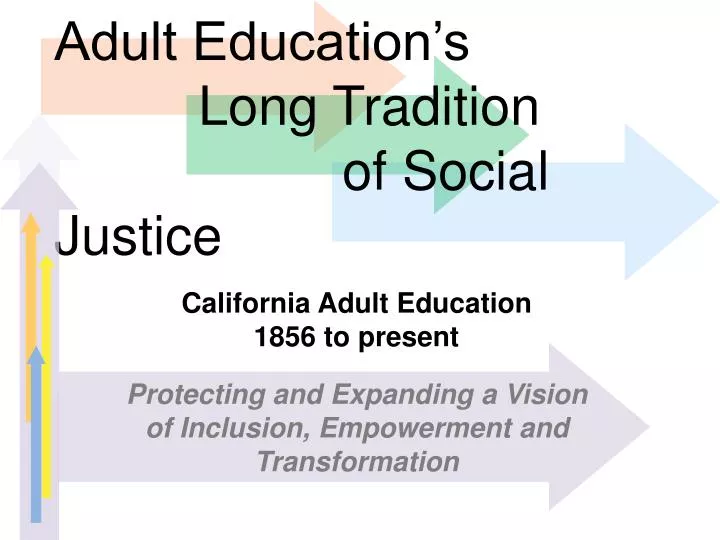 adult education s long tradition of social justice