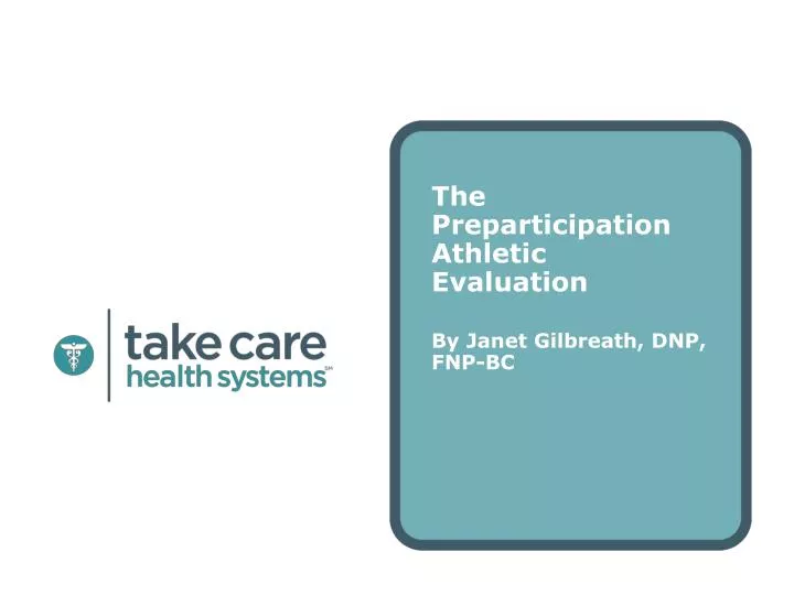 the preparticipation athletic evaluation by janet gilbreath dnp fnp bc