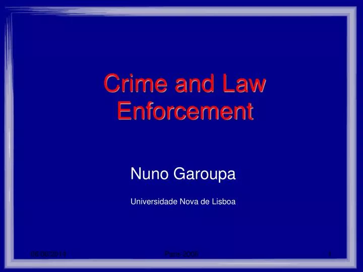 crime and law enforcement