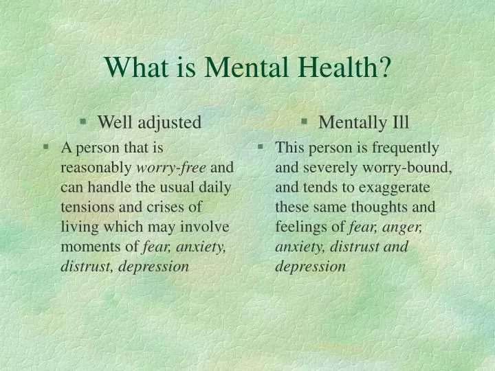 what is mental health