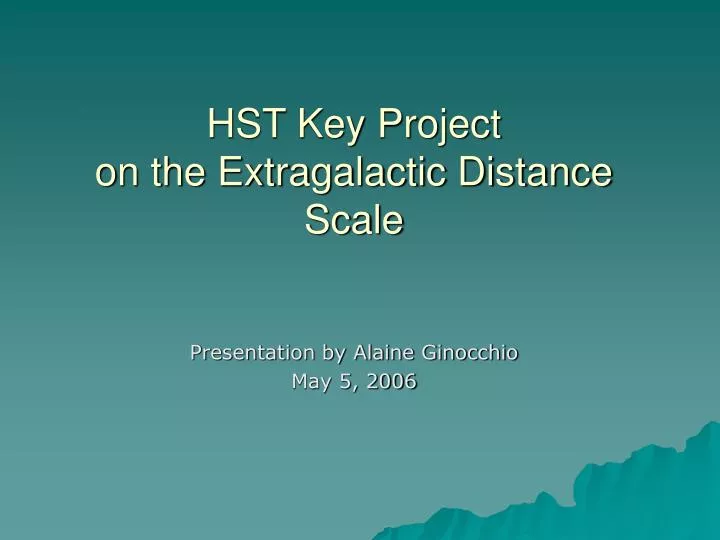 hst key project on the extragalactic distance scale