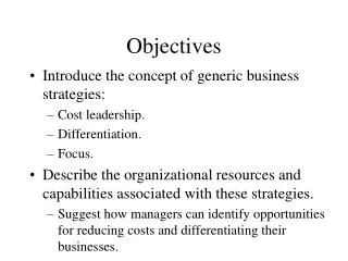 Objectives