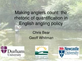 Making anglers count: the rhetoric of quantification in English angling policy