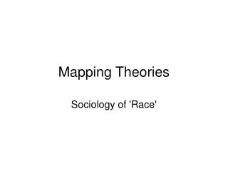 Mapping Theories