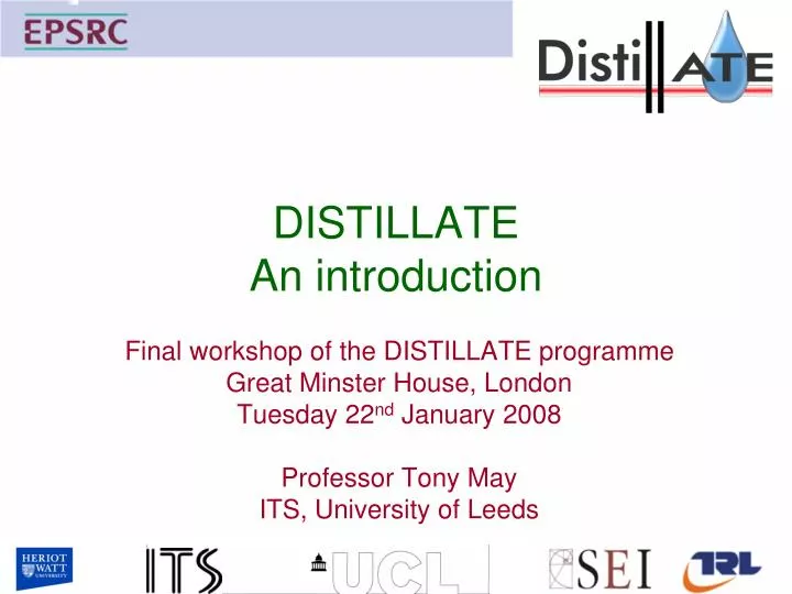 distillate an introduction