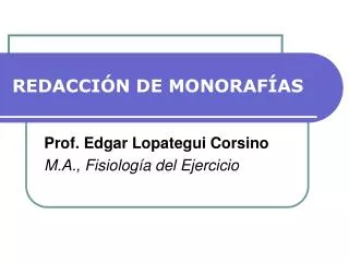 redacci n de monoraf as