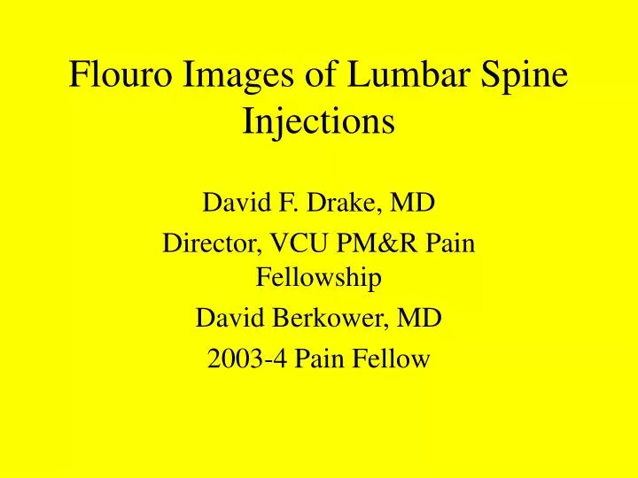 flouro images of lumbar spine injections