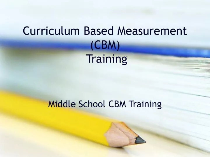 curriculum based measurement cbm training