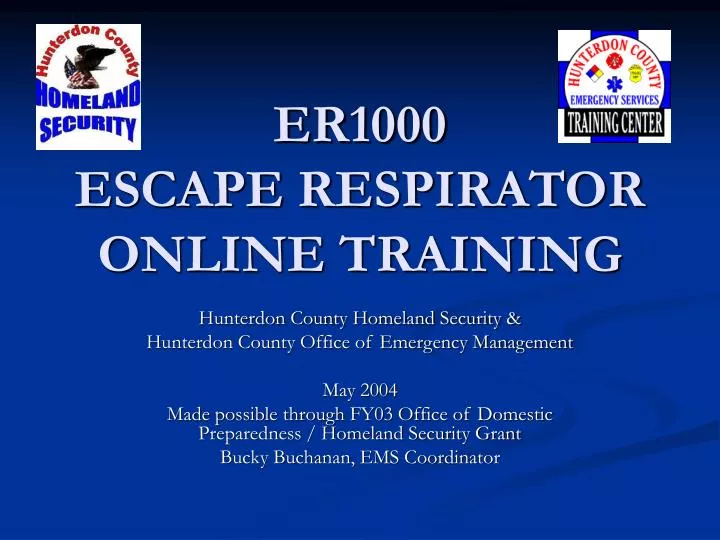 er1000 escape respirator online training