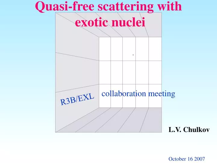 quasi free scattering with exotic nuclei