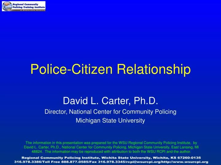 police citizen relationship