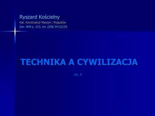 technika a cywilizacja