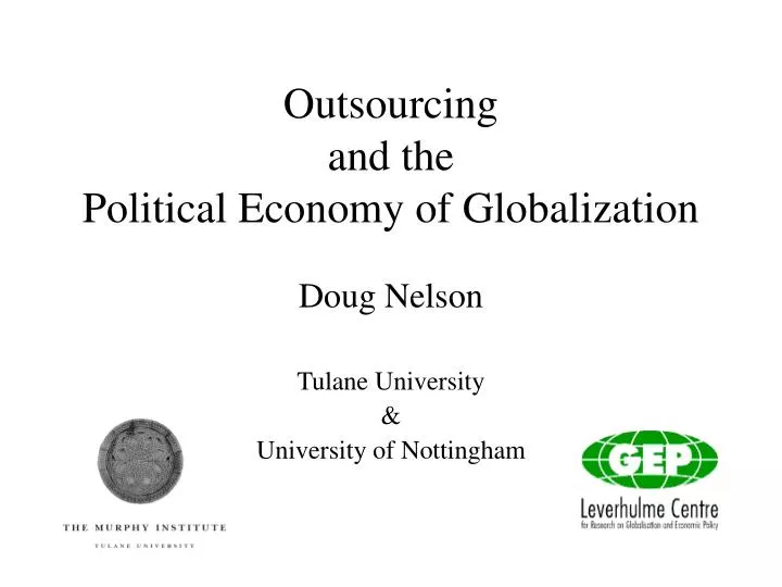 outsourcing and the political economy of globalization