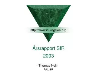 Årsrapport SIR 2003
