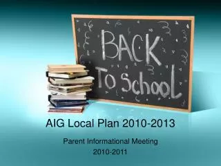 AIG Local Plan 2010-2013