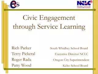 Civic Engagement through Service Learning