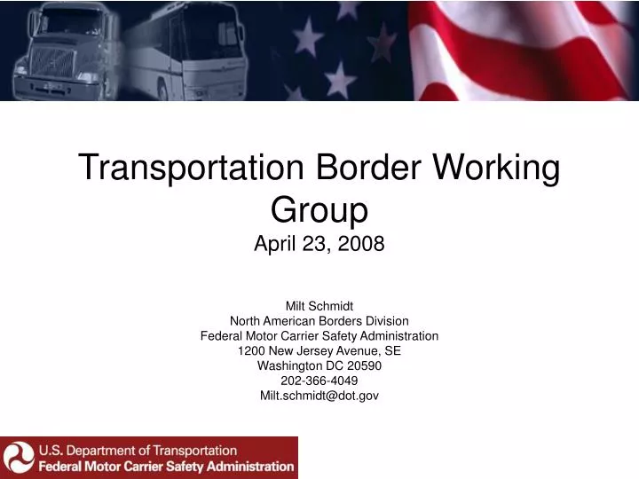 transportation border working group april 23 2008
