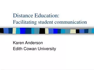 Distance Education: Facilitating student communication