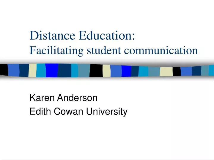 distance education facilitating student communication
