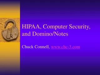 hipaa computer security and domino notes