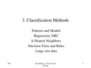 3. Classification Methods