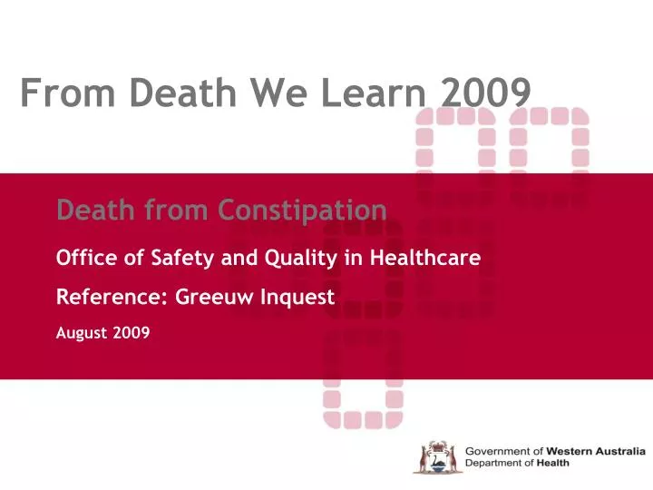 from death we learn 2009