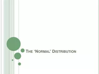 the normal distribution