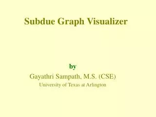 Subdue Graph Visualizer