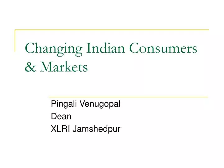 changing indian consumers markets