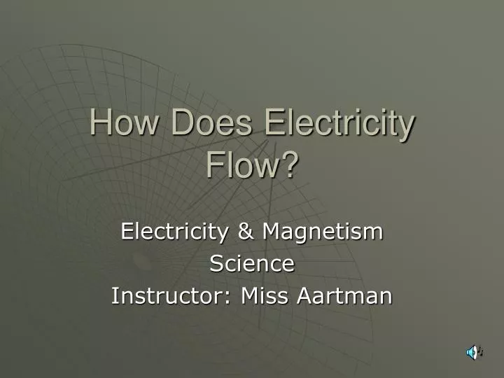 how does electricity flow