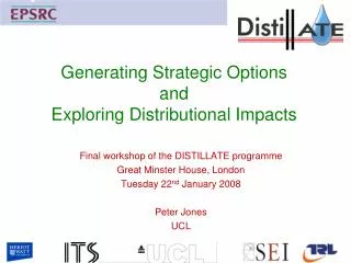 Generating Strategic Options and Exploring Distributional Impacts