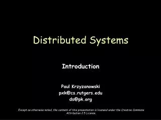 Distributed Systems