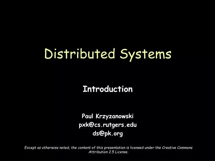 distributed systems